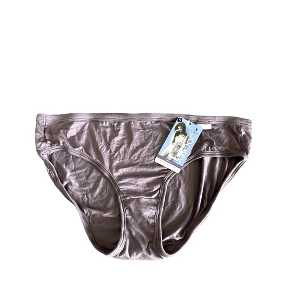 NEW Jockey Elance Bikini Panties Supersoft Classic Fit Gray Size 6